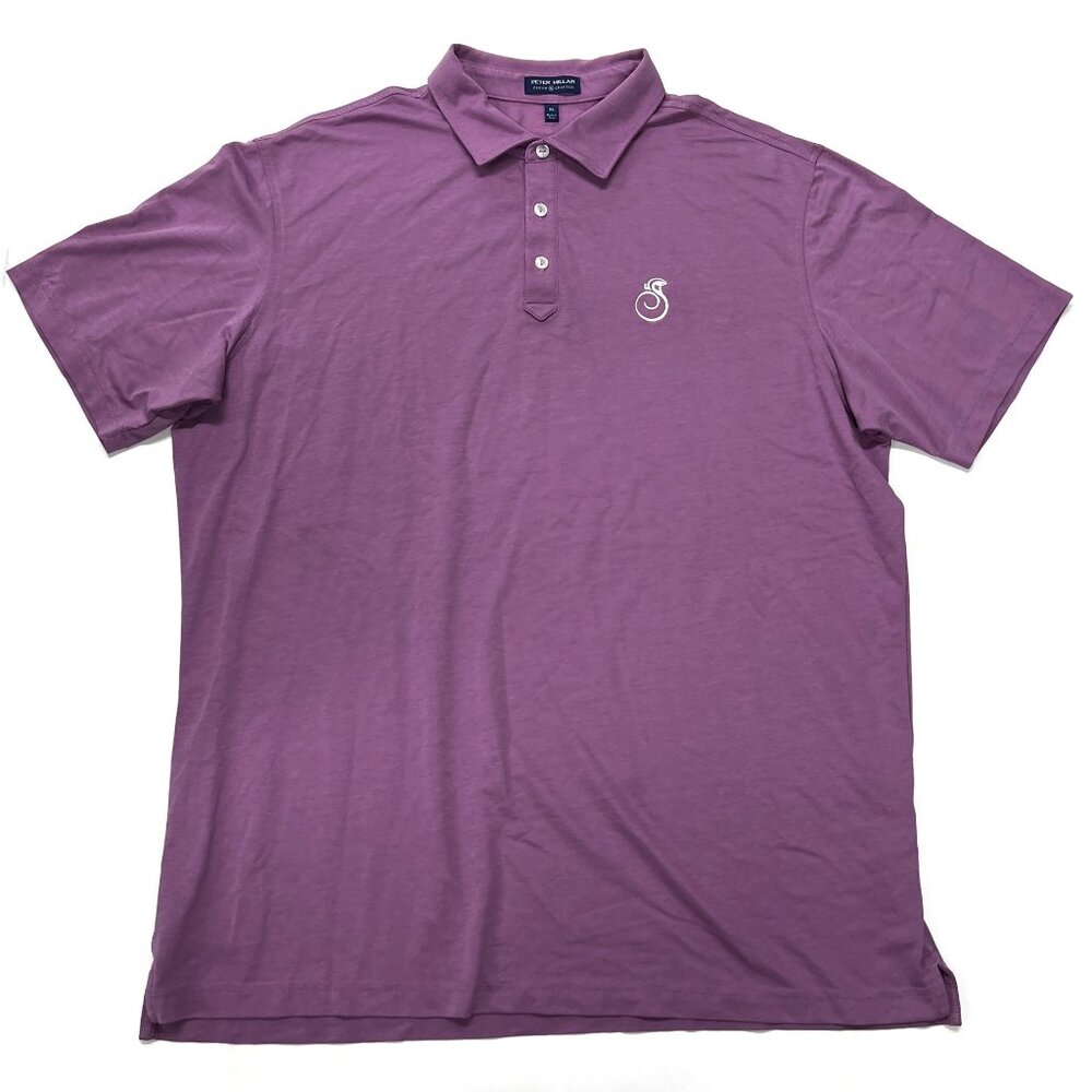 Peter‎ Millar Crown Crafted Polo Shirt Mens XL Golf Purple Short Sleeve Stretch